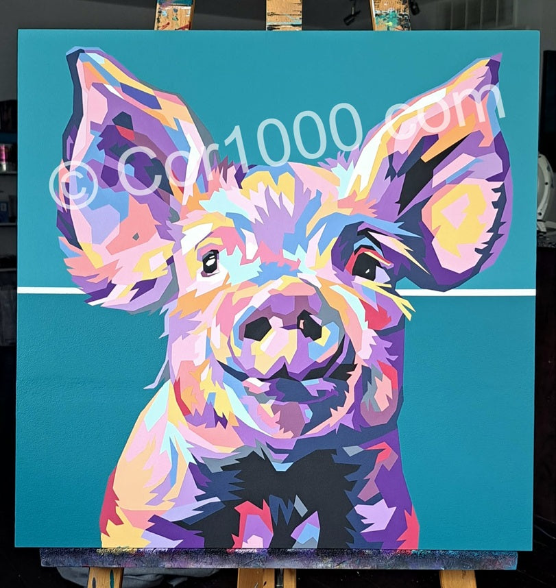Original Painting - Poppy the Pig