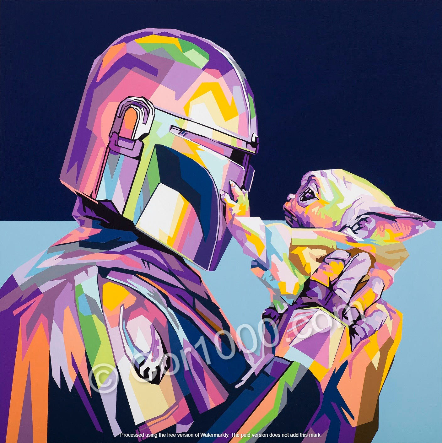 Original Painting - Mando and Grogu