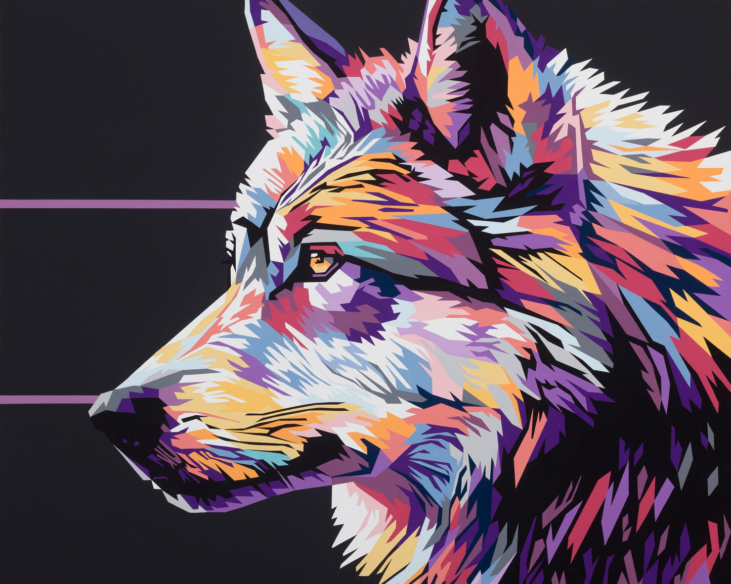 Original Painting - Wynter the Wolf