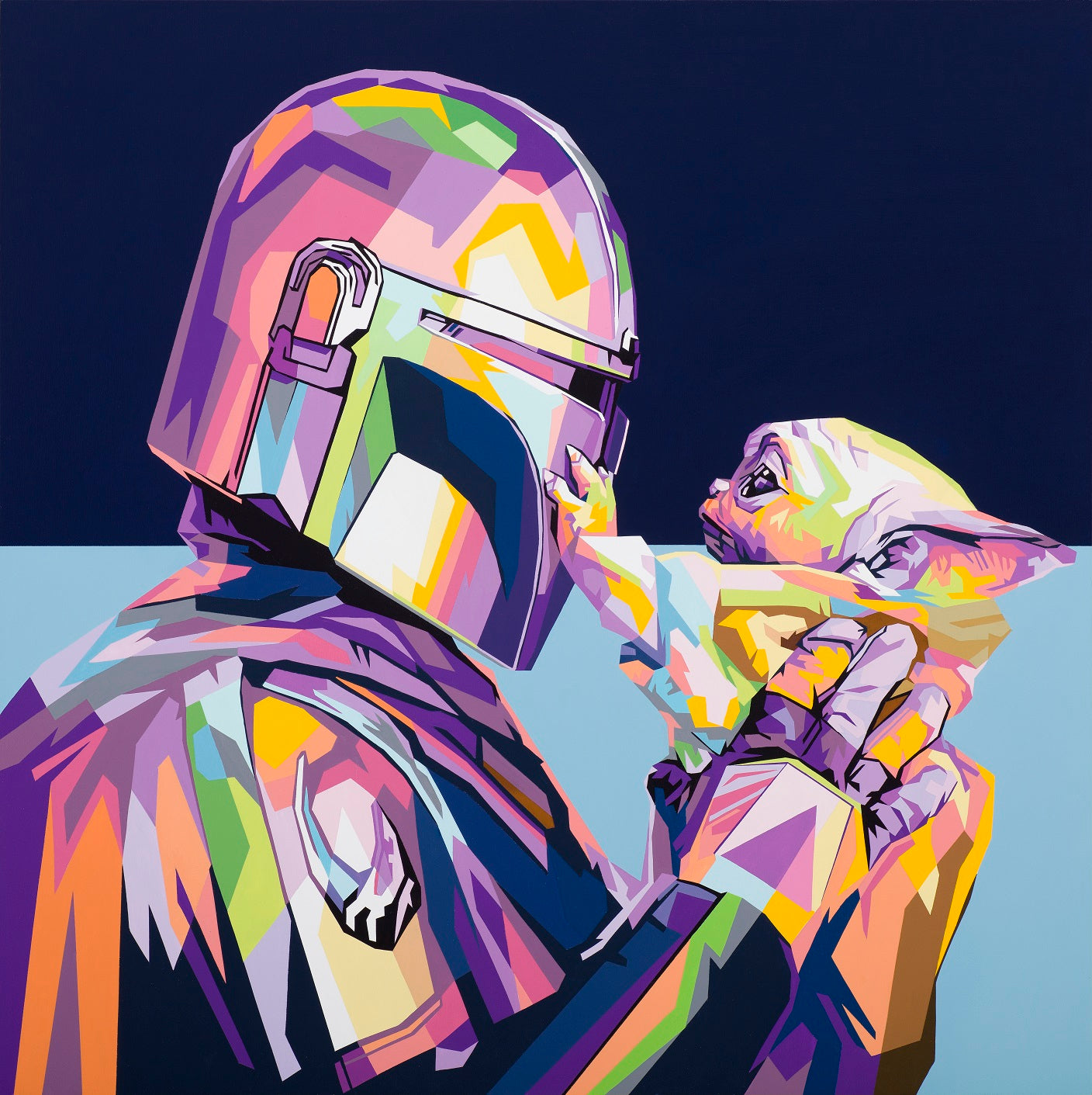 Original Painting - Mando and Grogu