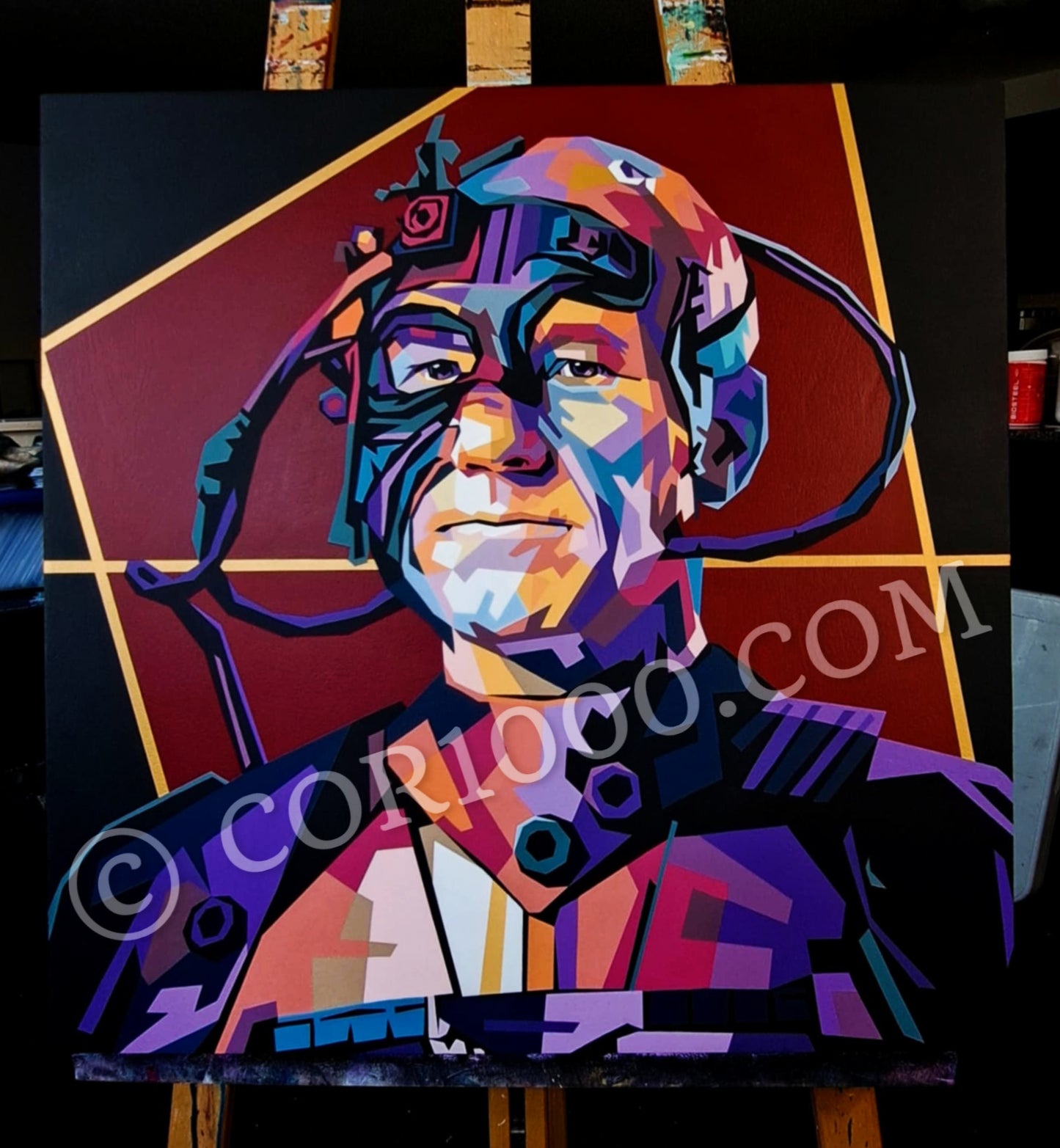 Original Painting - Locutus of Borg/Jean Luc Picard