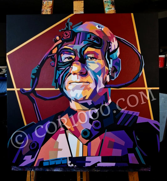 Original Painting - Locutus of Borg/Jean Luc Picard