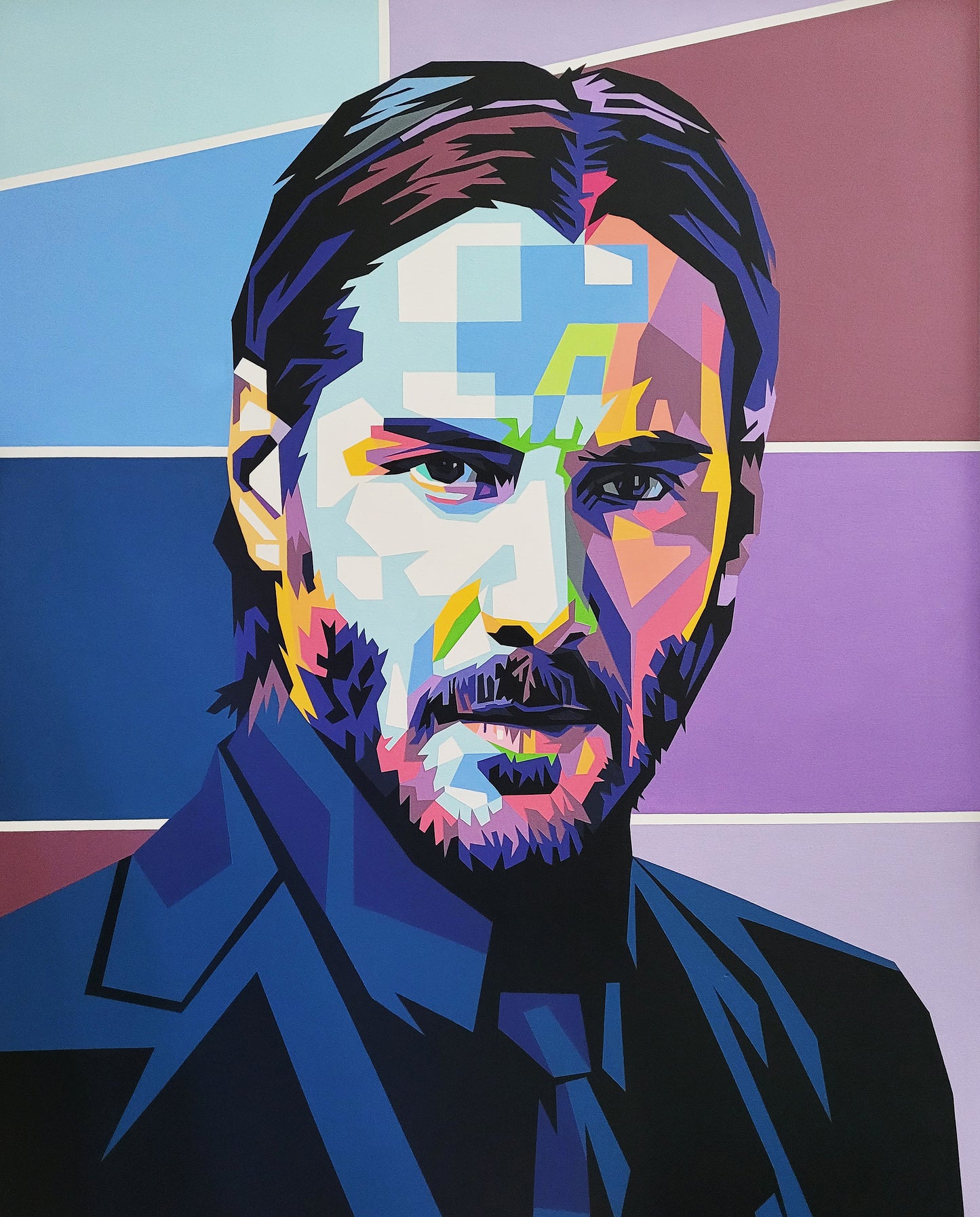 Original Painting - Keanu Reeves – Cor Beattie Pop Art