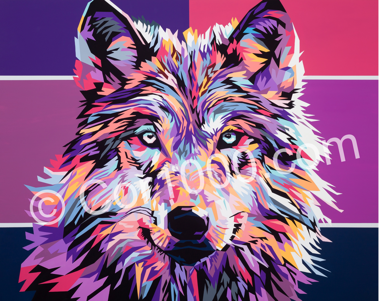 Original Painting - Wyatt The Wolf